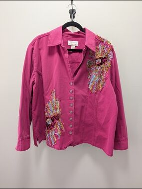CJ Banks Embroidered Jacket